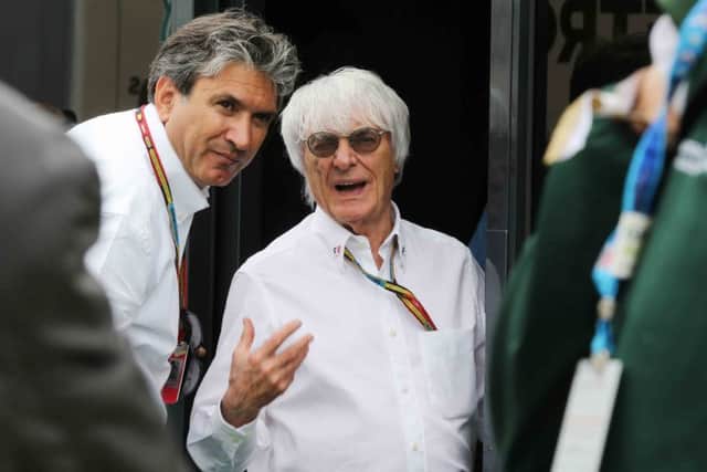 This year's sculpture is in tribute in former F1 chief executive Bernie Ecclestone