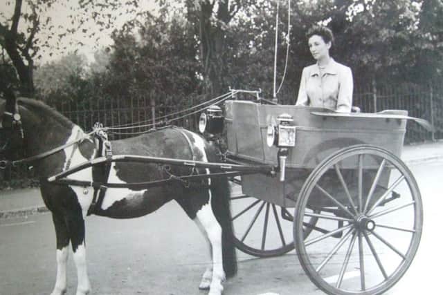 Gladys in one her father's carriages circa 1938