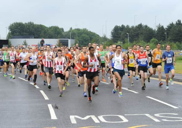 The start of the third race in the Lakeside 5k Series. Picture: Malcolm Wells