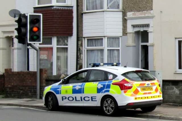 Police at St Mary's Road, Fratton, near the corner of Shakespeare Road.
Picture: Deborah Croker