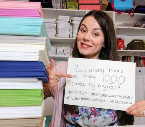 Cayleigh made 1,000 birthday cards in 24 hours
