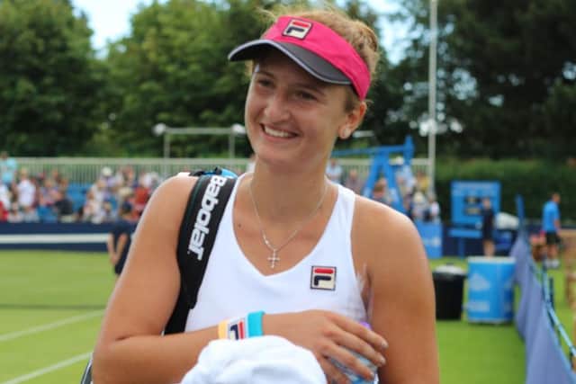 Irina-Camelia Begu after winning her semi-final. Picture: David Brawn