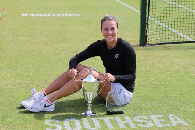 Tatjana Maria won the Aegon Southsea Trophy. Picture: David Brawn
