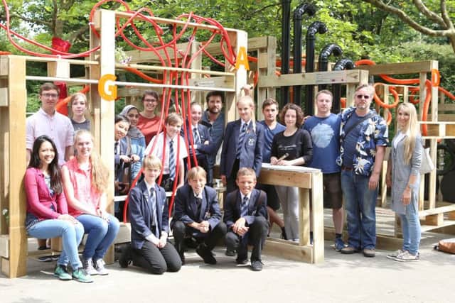 University of Portsmouth and Priory School students at the sound garden
Picture: Habibur Rahman (170846-828)