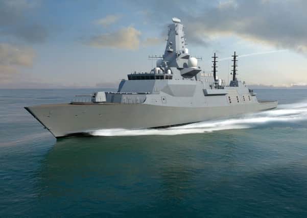 Computer Generated Image of the future Type 26 Global Combat Ship for the Royal Navy.