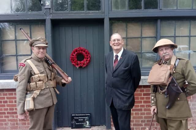 The World War 1 Remembrance Centre, at Bastion 6 in Hilsea, opened today. Pictured is Ken Emery, Charles Haskell and Tom Coffey.
