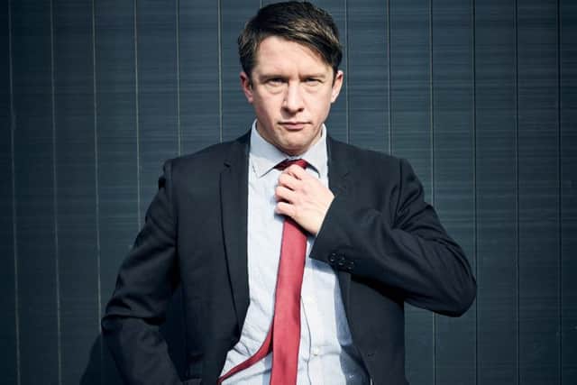 Tom Walker as newscaster Jonathan Pie