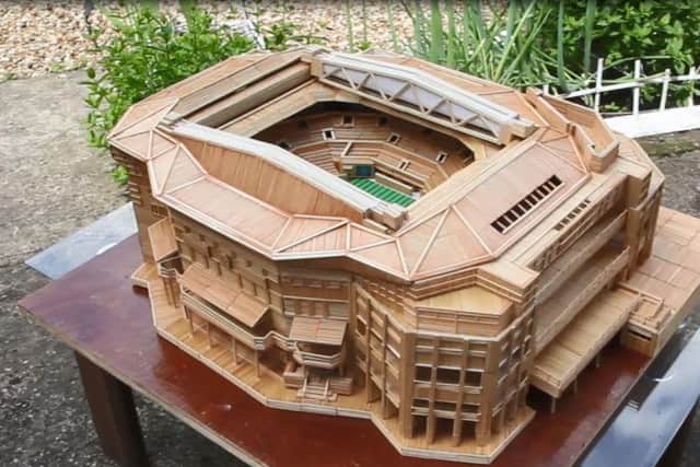 The replica of Wimbledon's iconic Centre Court built from 12,000 TOOTHPICKS.