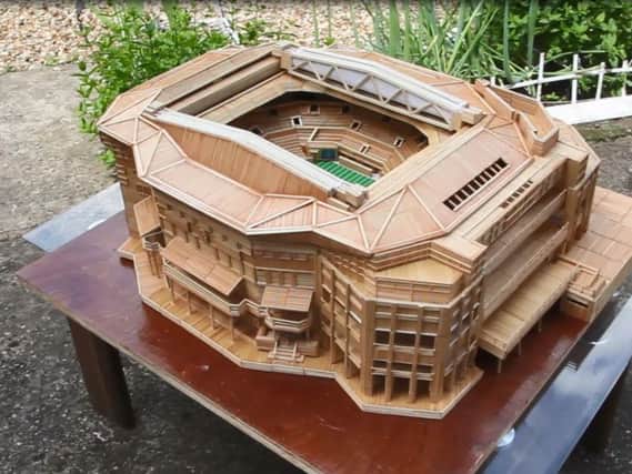 The replica of Wimbledon's iconic Centre Court built from 12,000 TOOTHPICKS.