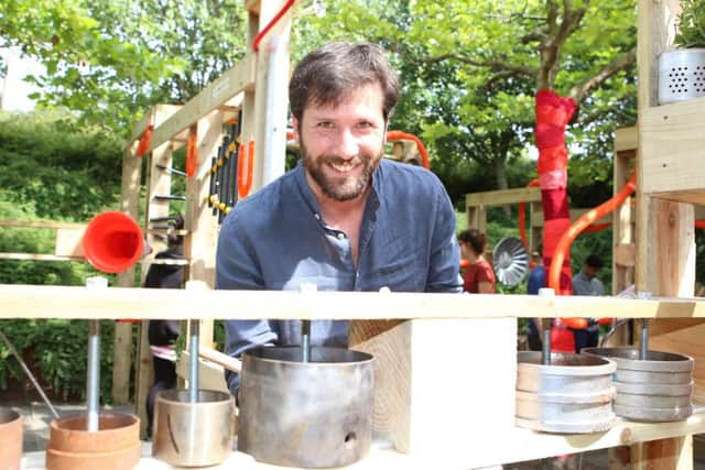 Architect Guido Robazza, in the Sound Garden he designed.
Picture by Habibur Rahman (170630)