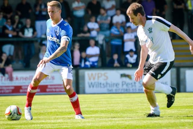 Carl Baker was Pompey's captain in the second half at Salisbury. Picture: Colin Farmery PPP-170207-135852001
