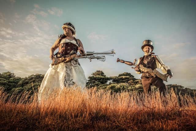 Steve snapped Peta and Michael Yates unusual but fabulous steampunk-themed wedding