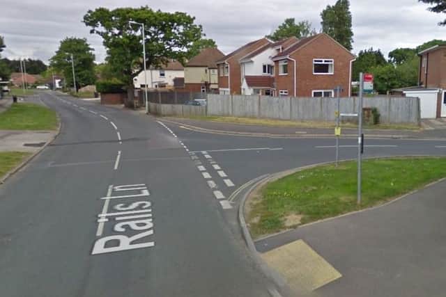 An image of the junction between Fishery Lane and Rails Lane on Hayling Island where the incident began   Image: Google Maps
