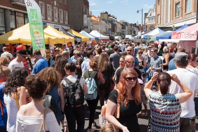 The crowds at the 2016 Southsea Food Festival