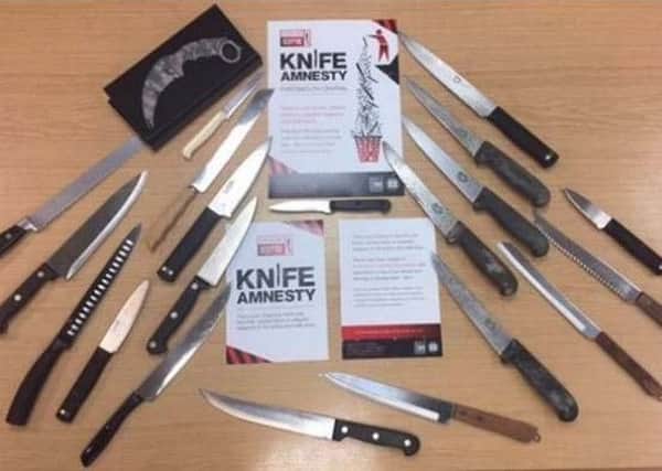 Knives handed in to police in May