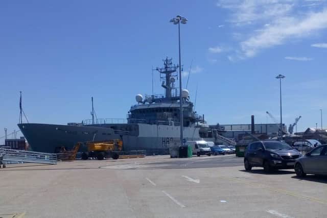 The Nato flagship has entered the Royal Navy's fleet as HMS Enterprise at Portsmouth dockyard today