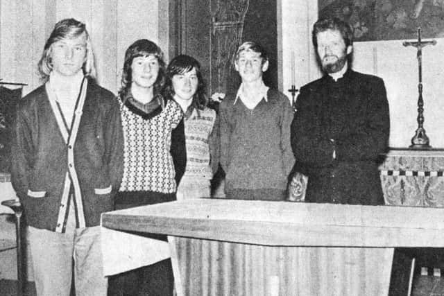Four of the seven boys involved in the making of the freestanding alter for Paulsgrove Parish Church 4689-1