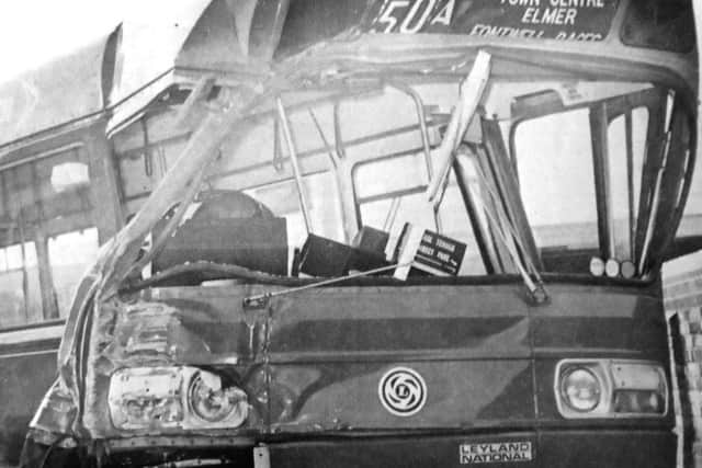 Bus crashes into an iron gate at Bognor train station, injuring tweleve passengers.