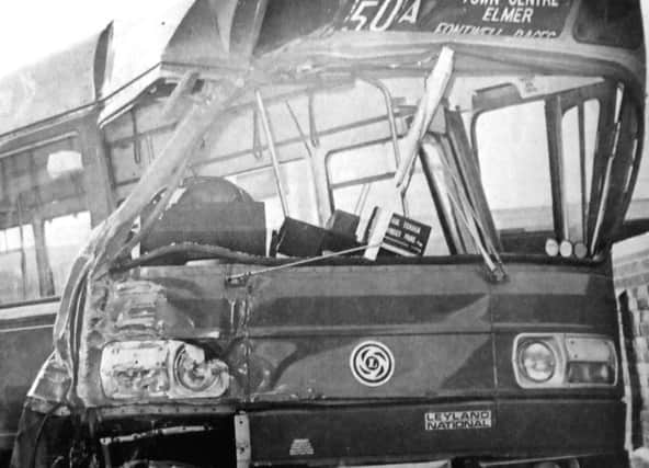 Bus crashes into an iron gate at Bognor train station, injuring tweleve passengers.