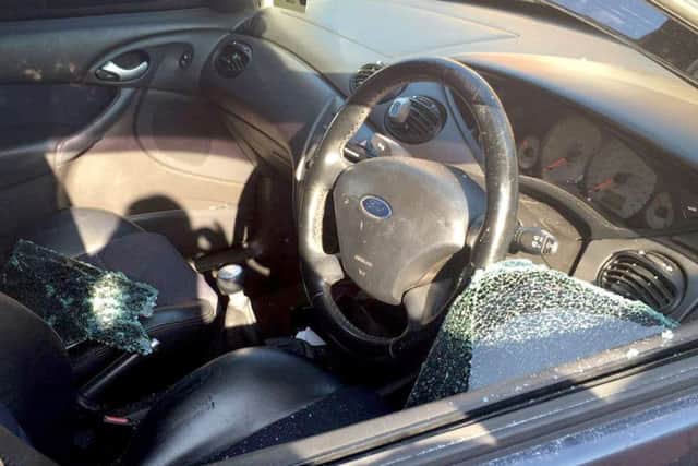 One of the cars targeted by crooks