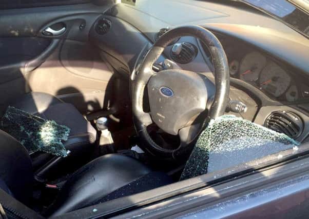 One of the cars targeted by crooks