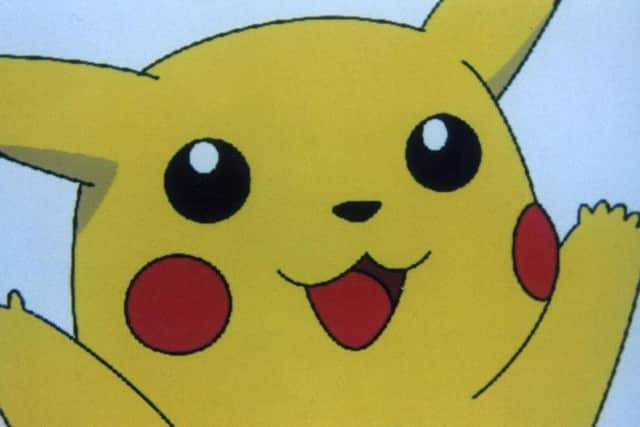 Pikachu, the main character in the smartphone game, Pokémon Go