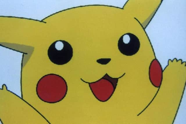 Pikachu, the main character in the smartphone game, PokÃ©mon Go