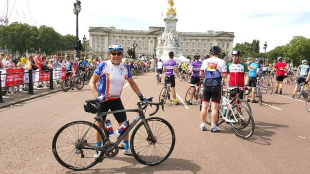Stroke survivor Michael Maddison, from Gosport, taking part in a previous cycle ride