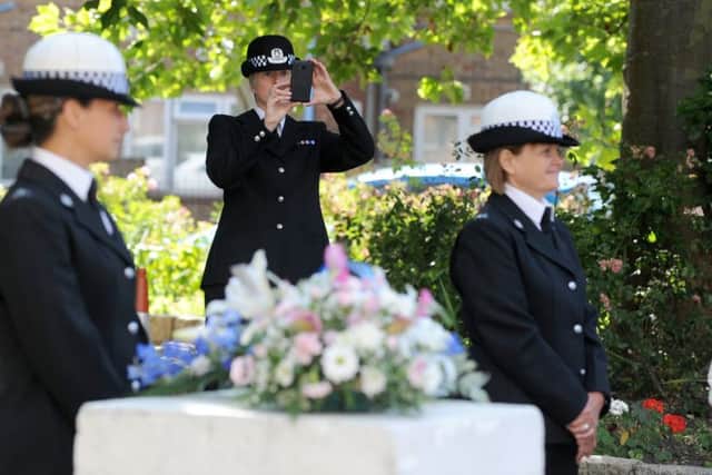 Police officers at the funeral of Gladys Howard, who was the first woman police inspector in Portsmouth and a former lord mayor Pictures: Sarah Standing (170882-9930)