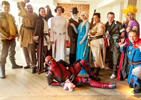 A collection of superheroes at Port Solent's first Comic Con event. Photo: J T Photography