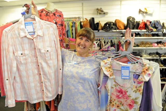 Sue Ryder 'Engagement Champion' - and shop manager Claire Golding-Smith.  Picture:  Malcolm Wells