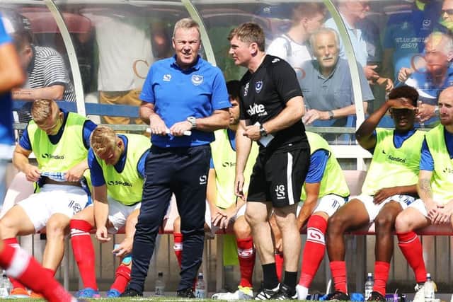 New Pompey boss Kenny Jackett, left, with assistant Joe Gallen Picture: Joe Pepler
