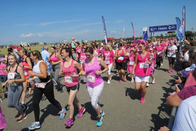 Runners at Race for Life in Southsea