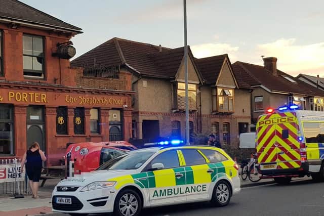 Car crashed outside Shepherds Crook in Portsmouth