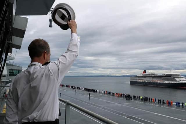 The meeting of the two ships