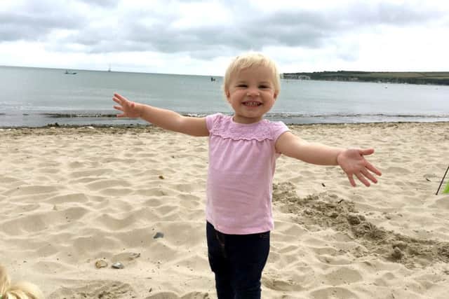 Elise Brewerton's niece 

Jada Pharoah overjoyed to be at Studland Bay, in Dorset