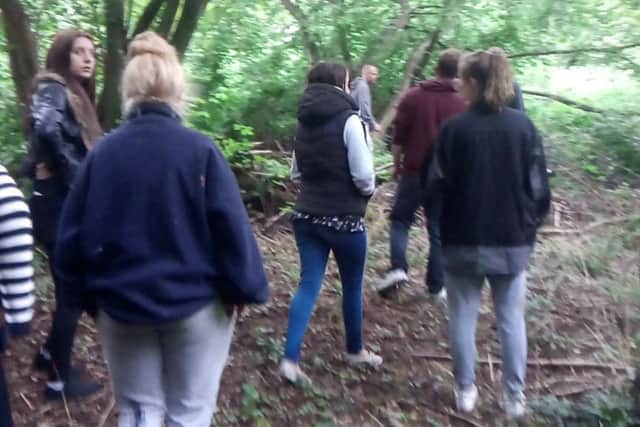 Family and friends search for Anthony Bessey.