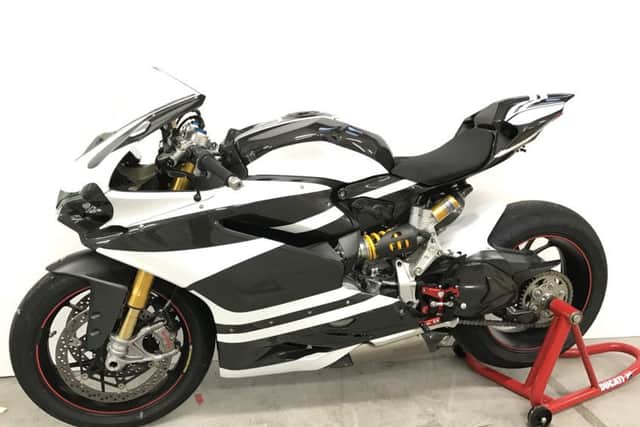 The newly modified and winning Ducati bike, supplied by Motor Rapido and re-designed by Key2 Group.