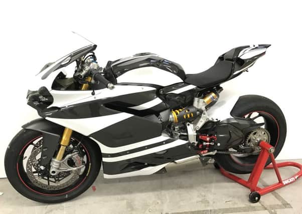 The newly modified and winning Ducati bike, supplied by Motor Rapido and re-designed by Key2 Group.