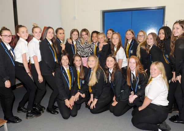 Singer-songwriter Jerry Williams gave an inspirational talk at her former school Miltoncross School Picture: Sarah Standing (170885-5078)