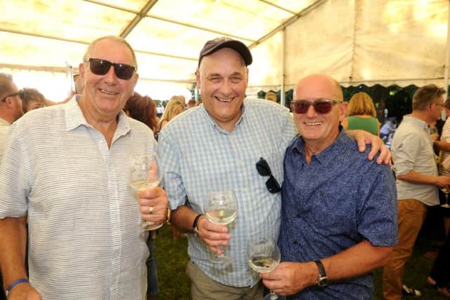 Alan Bickerton, Dave Kennedy and Dave Swan enjoying a tipple (170756-1)