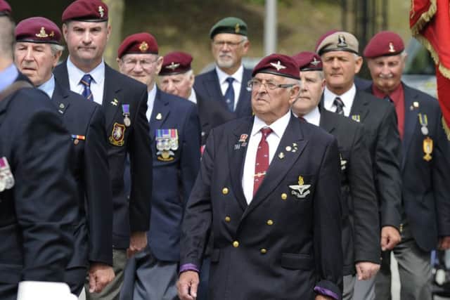 Scores of veterans joined in the parade at HMS Excellent. Picture: Ian Hargreaves (170755-1) PPP-170907-115502006