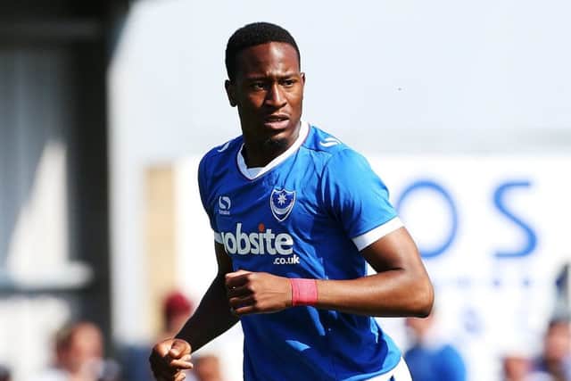Pompey front man Nicke Kabamba Picture: Joe Pepler
