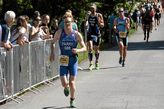 Henry Parry competiting in the KitzbÃ¼hel ETU Triathlon European Championships 2017. Picture: Horst Viertbauer