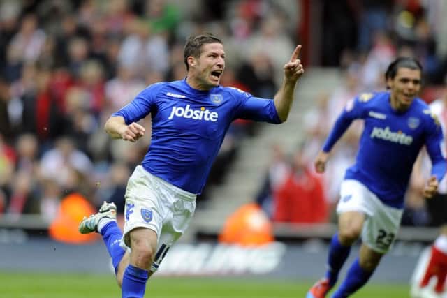 David Norris celebrates his last-minute stunner against Southampton in April 2012. Picture: Allan Hutchings