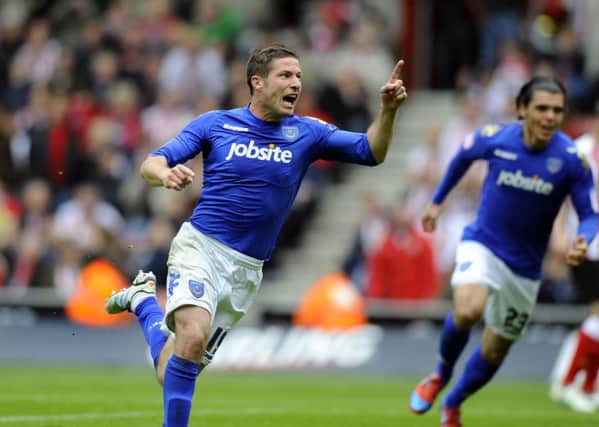 David Norris celebrates his last-minute stunner against Southampton in April 2012. Picture: Allan Hutchings