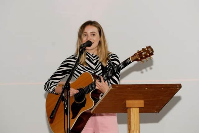 Jerry Williams performs for year 10 students. Picture: Sarah Standing