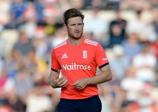 Liam Dawson in T20 action for England. Picture: Dave Vokes/LMI Photography