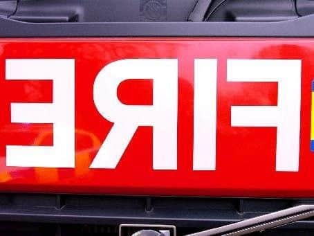 Firefighters dealt with a blaze at Hailsham Recreation Ground