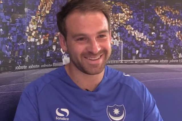 Brett Pitman in Pompey training gear - an image that appeared on Twitter